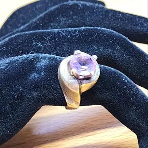 Taxco 925 Silver Amythest Ring Sz 5